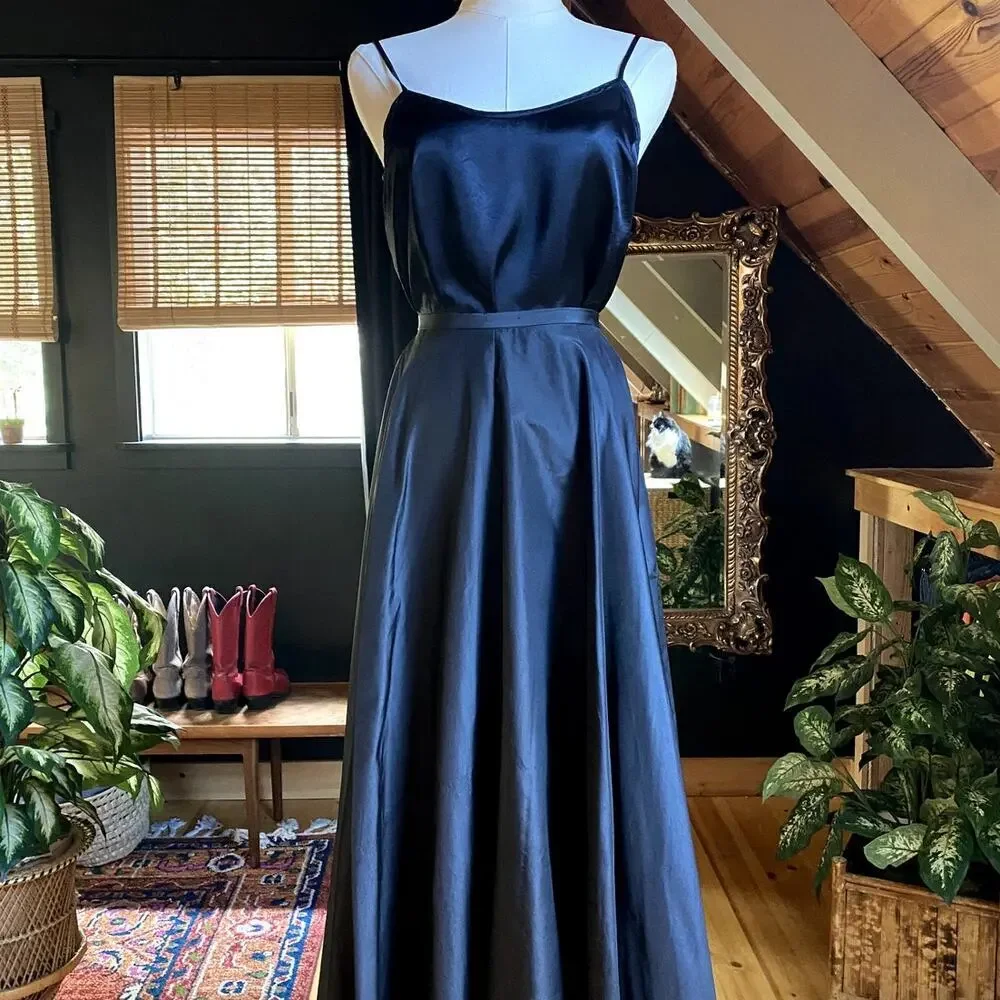 Vintage Skirt Silk Black